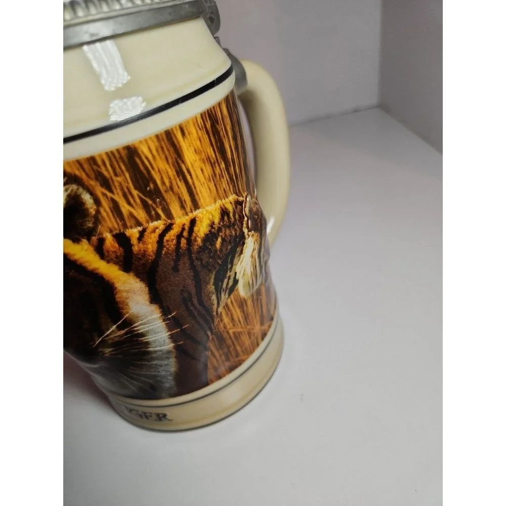 Budweiser Endangered Species Stein-Asian Tiger ~ Vintage 1989